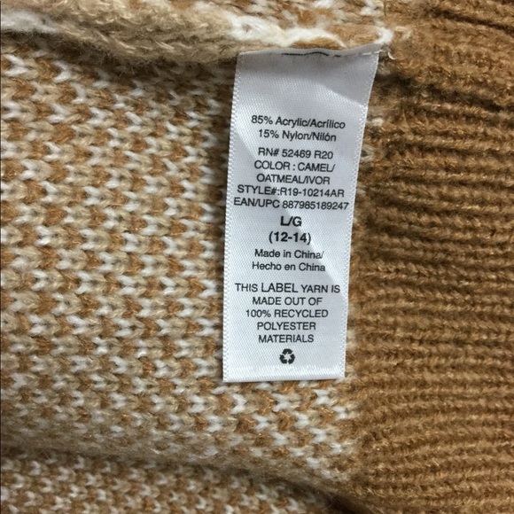 Scoop Camel Camo Cardigan Sweater - Picture 5 of 5